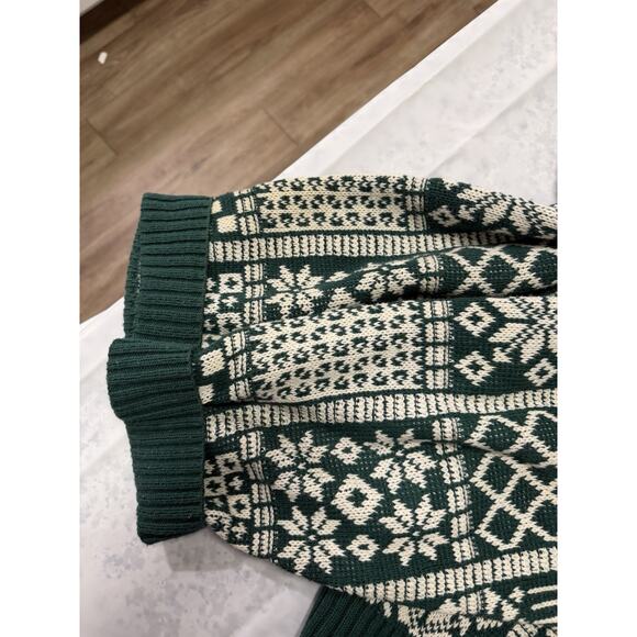 Vintage JanTzen Men’s Sweater Holiday Green And White Holiday Theme Size XL - Picture 4 of 9